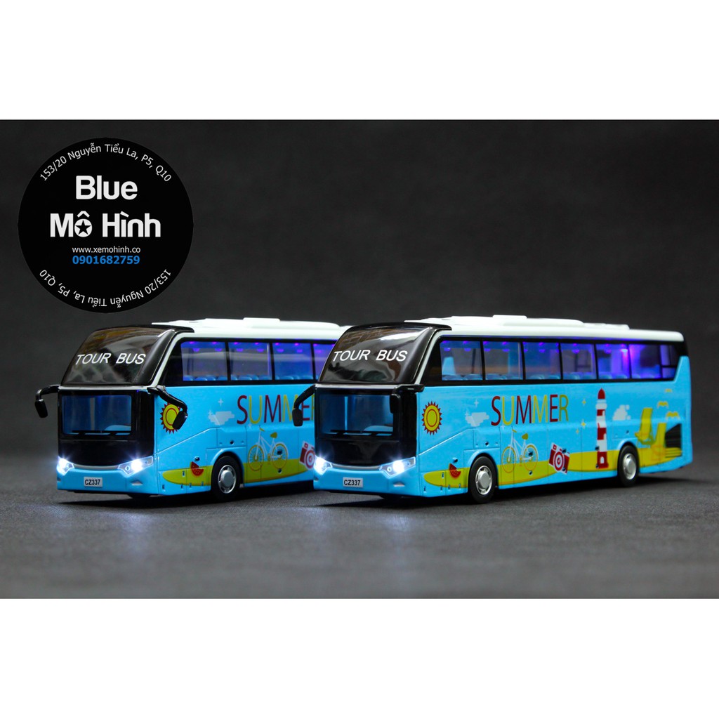 Blue mô hình | Mô hình xe bus tour xe khách