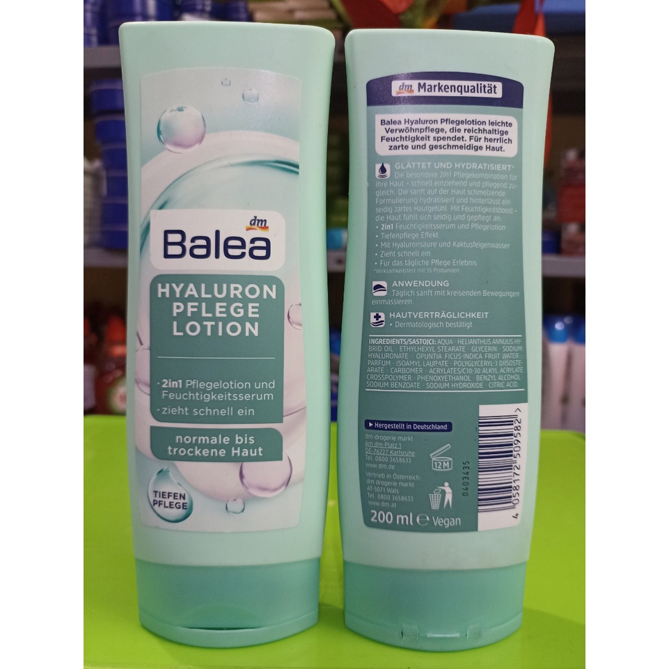 Dưỡng thể Balea Hyaluron dạng huyết thanh 200ml của Đức