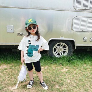 Bộ áo pull khủng long xanh bé gái 8-20kg