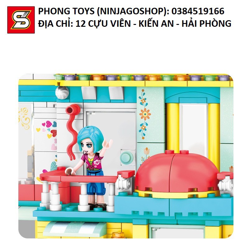 [Chính hãng] Lắp ráp xếp hình Lego FRIENDS SHENG YUAN SY SY6569 6569 S-GIRLS BEACH : VILLA BIỆT THỰ BIỂN 1126 MẢNH