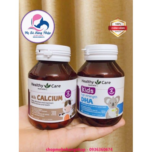 Canxi sữa Milk calcium Healthy care - Milk canxi 60v úc