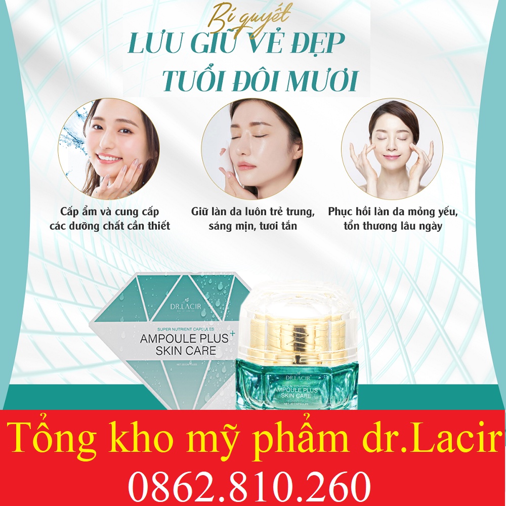 Viên Siêu Dưỡng Chất Drlacir AMPOULE PLUS SKIN CARE Cải thiện phục hồi làn da,Dr lacir hộp 20/40 viên