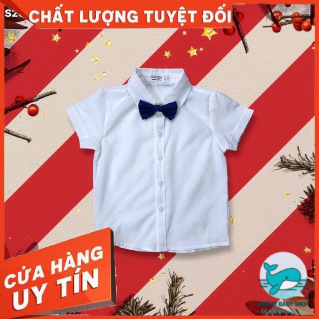 Áo Sơ Mi Trắng Kèm Nơ Cổ Miakids