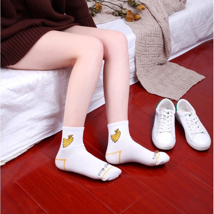Tất cổ cao, vớ cổ cao nữ màu trắng họa tiết hoạt hình cute dễ thương xinh xắn thời trang Hàn Quốc TC146 - VHT SHOP