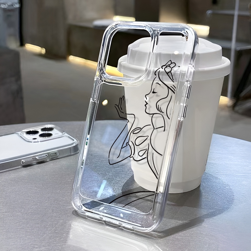 Ốp Điện Thoại Trong Suốt In Hình Công Chúa Không Gian Cho iphone 14ProMax 14Plus 13 11 12 7Plus X XR