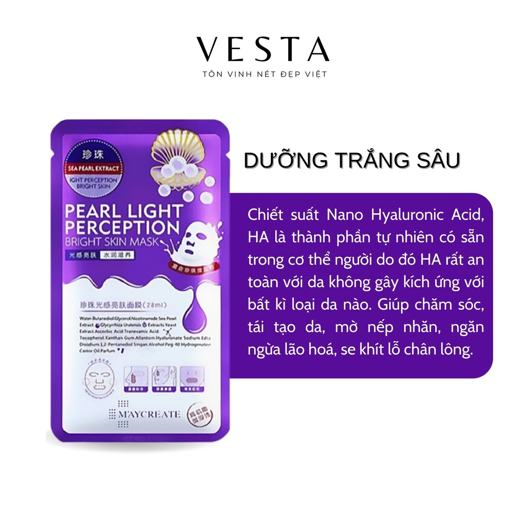 Mặt nạ ha maycreate mask giấy dưỡng ẩm trắng sáng da 28ml