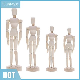 Handmade Wooden Movable Limbs Human Figure Model Artist Sketch Draw Models