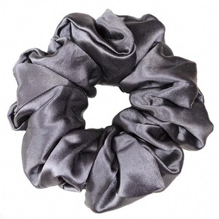 Chun buộc tóc scrunchie lụa Màu Bạc