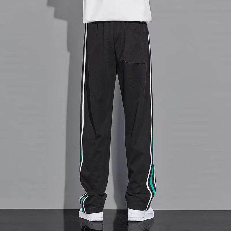 Quần Dài Dáng Suông Rộng Họa Tiết Kẻ Sọc 3 Sọc Đơn Giản Thời Trang quần ống suông Unisex Phong Cách Hàn Quốc quần ống rộng