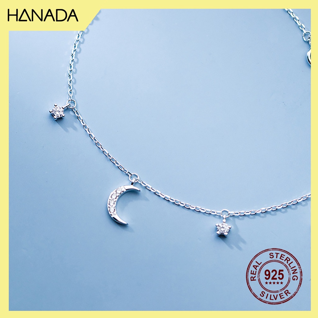 Lắc Chân Bạc 925 Hanada Trăng Sao 0205 G18