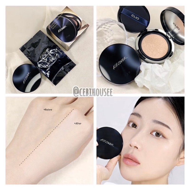 Phấn Nước Clio Kill Cover Founwear Cushion All New SPF 50+ PA+++ Kèm Lõi Phụ