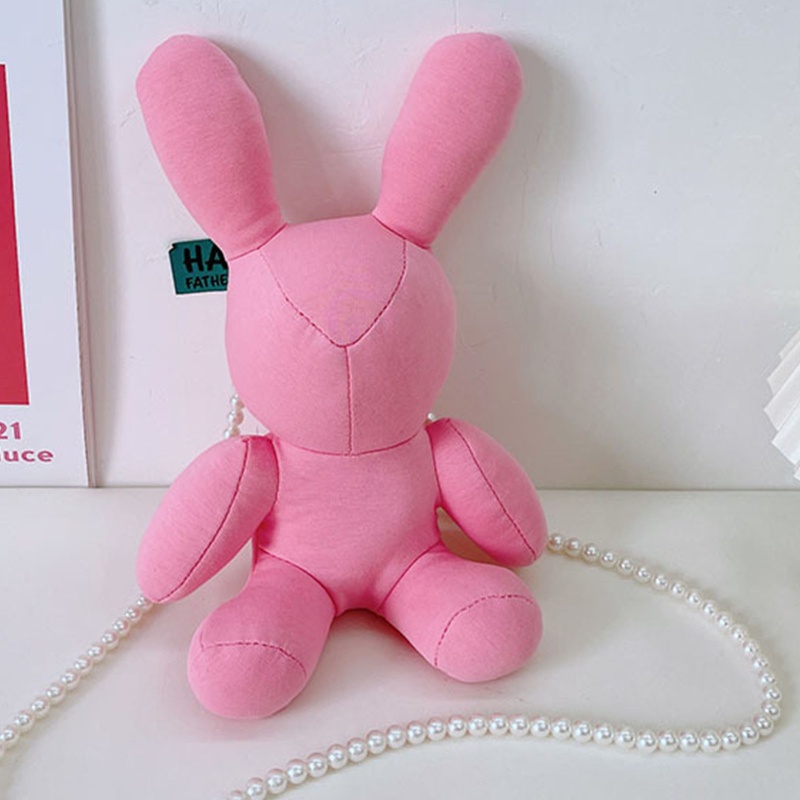 Túi Đeo Chéo Vai Hình Thỏ Bông Mềm Dễ Thương Dành Cho Bé Gái