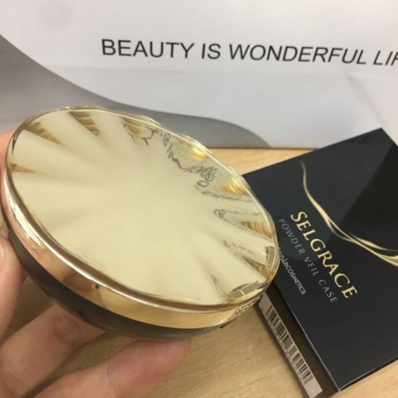 VỎ PHẤN PHỦ HIỆU CHỈNH SẮC DA & PHẤN SIÊU TỰ NHIÊN NARIS SELGRACE GOLD POWDER VEIL/NATURAL