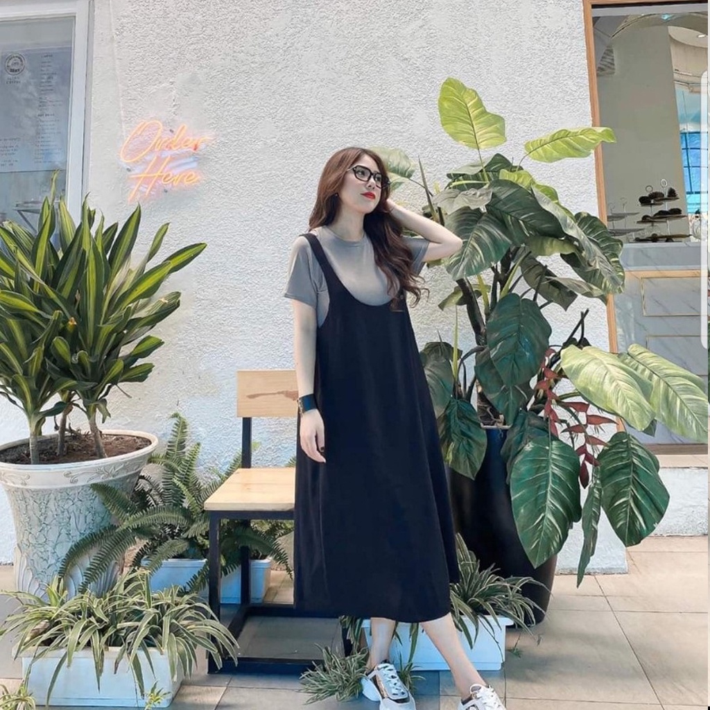 Yếm bầu kèm áo rời M131 vải cát hàn áo cotton thời trang thiết kế freesize Mom and Baby