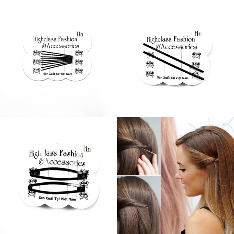 Kẹp tăm đen/black hair pin, kẹp Y, kẹp U