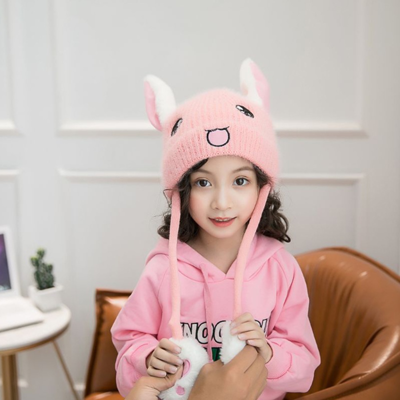 Mũ Trùm Đầu Kiêm Khăn Choàng Cổ Bằng Vải Bông Giữ Ấm Tai Dành Cho Bé Gái