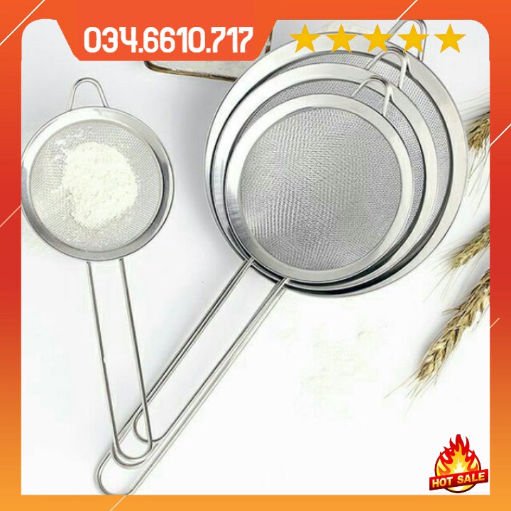 Lọc cháo, rây bột cho bé cán inox đủ size đủ kích thước