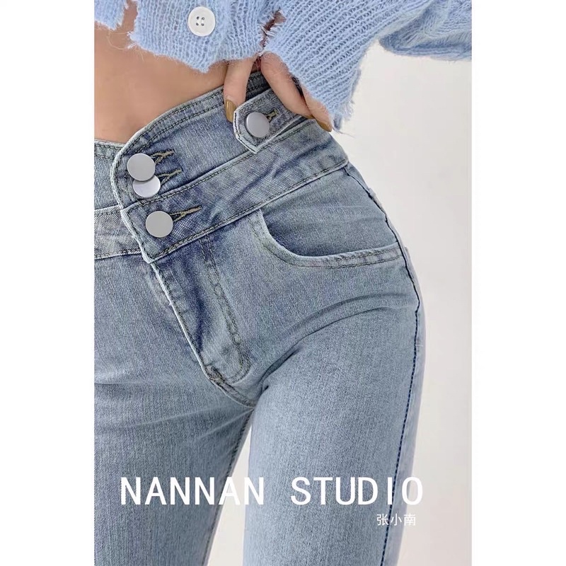 Quần bò NANNAN STUDIO 5 khuy skinny jeans