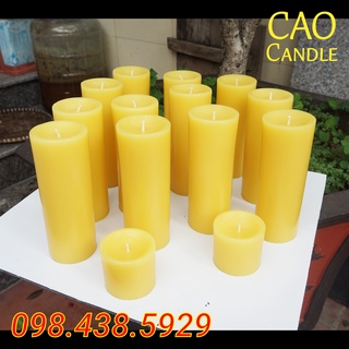 NẾN TRỤ SÁP ONG HANDMADE CAO Candle