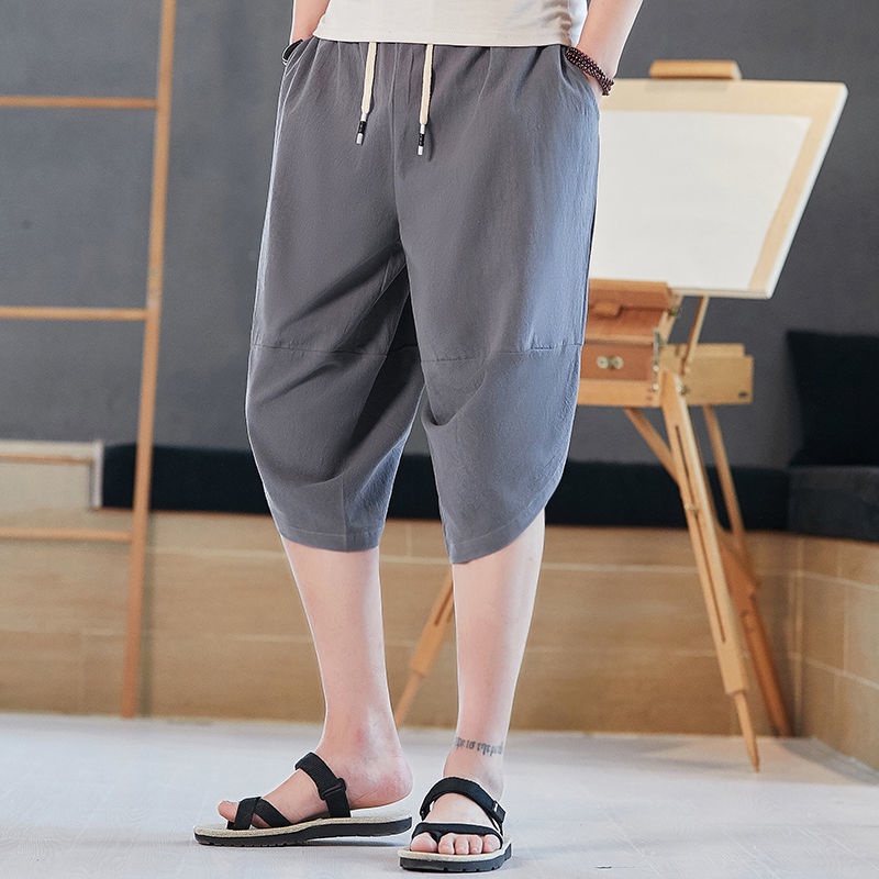 Quần lửng 7 tấc dáng rộng thời trang mùa hè cho nam