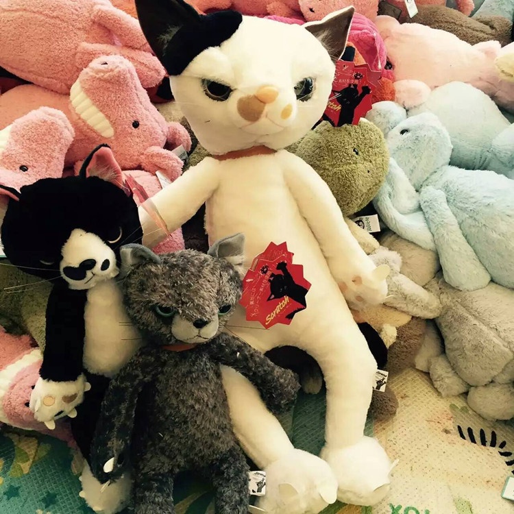 Gấu Bông Mèo Đen Gắt Gỏng Loại Lớn, Búp Bê Thú Nhồi Bông Soratch Quà Sinh Nhật 40cm 60cm MIRA-GB28019