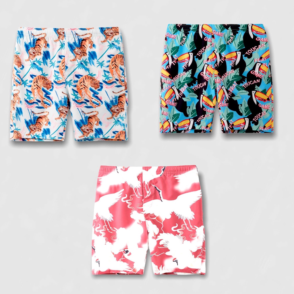 Quần short họa tiết nam SUPLAND Hawaii shorts