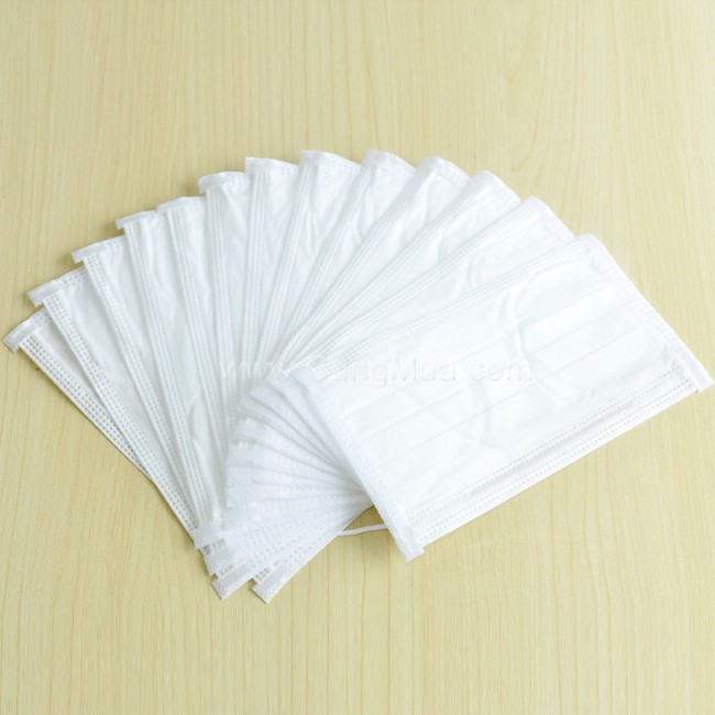 [1 Trắng 4L]Hộp 50 Chiếc Khẩu Trang màu Trắng 4 Lớp AMI