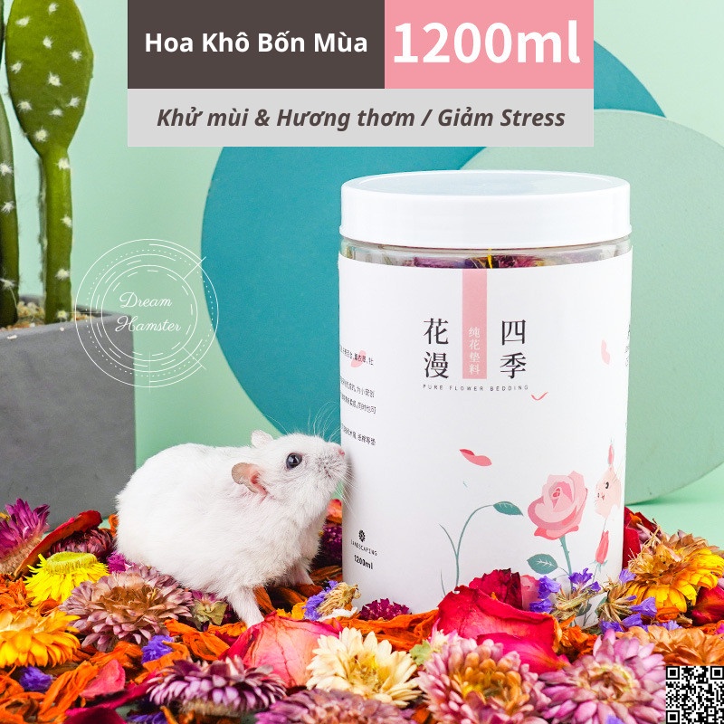 Hoa khô lót chuồng cho thú cưng giải nhiệt, giảm stress Jonsanty 1200ml