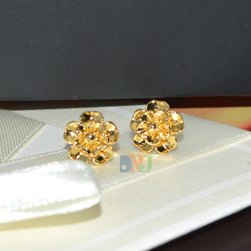 BÔNG TAI HOA MAI 2 TẦNG MẠ VÀNG 24k