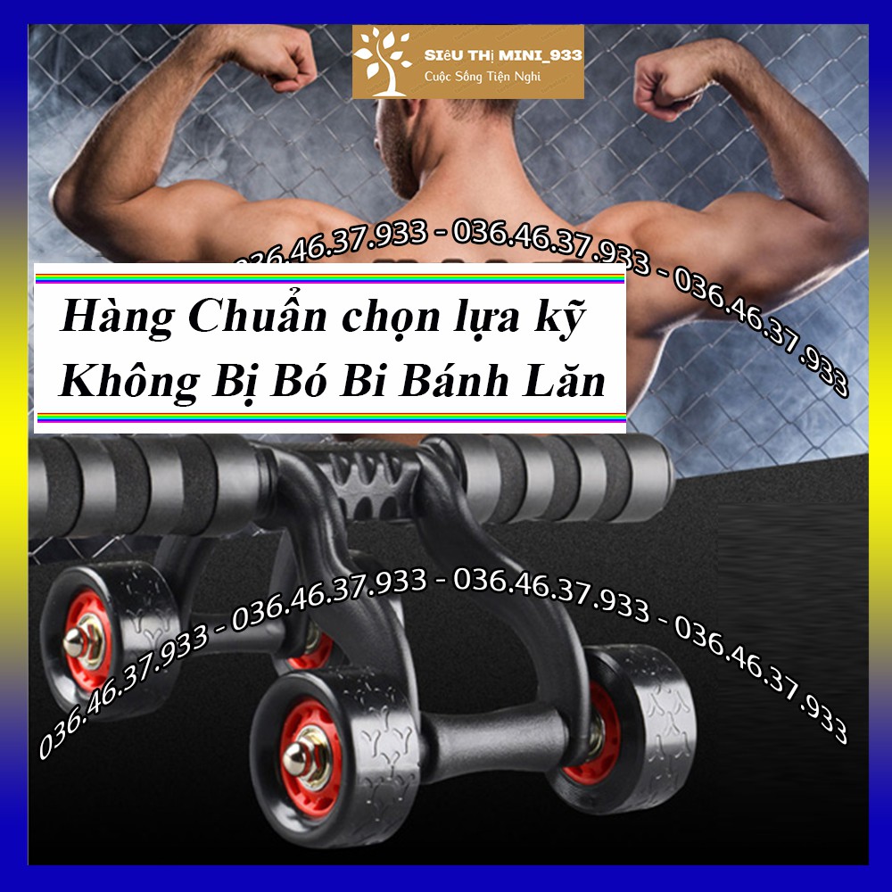 Con lăn tập cơ bụng AB 4 bánh cao cấp Kèm Thảm Dụng cụ tập gym cho nam Kiêm bánh xe lăn đẩy tập cơ bụng