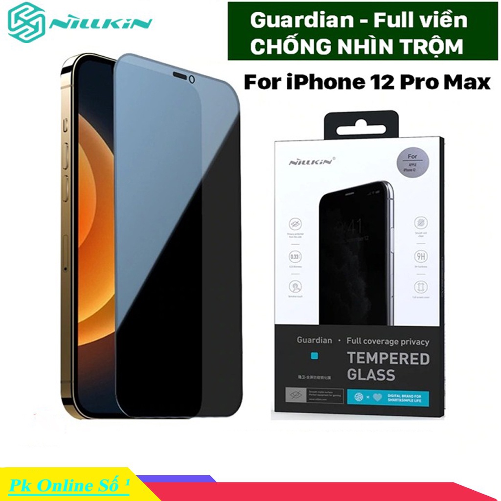 Kính cường lực Full Màn Hình chống nhìn trộm Nillkin Guardian cho Ip