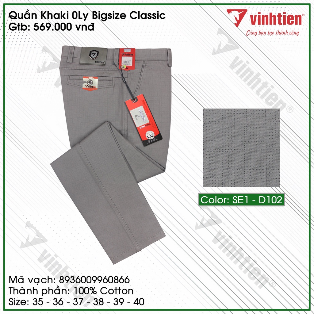 Quần KaKi Size Đại 0Ly Classic 569 Vĩnh Tiến - Nhiều Màu