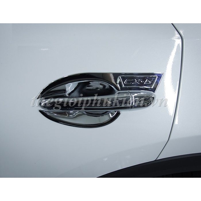 Bộ ốp tay nắm, hõm cửa xe Mazda CX-5, CX5 2016-2017 -mạ Crom