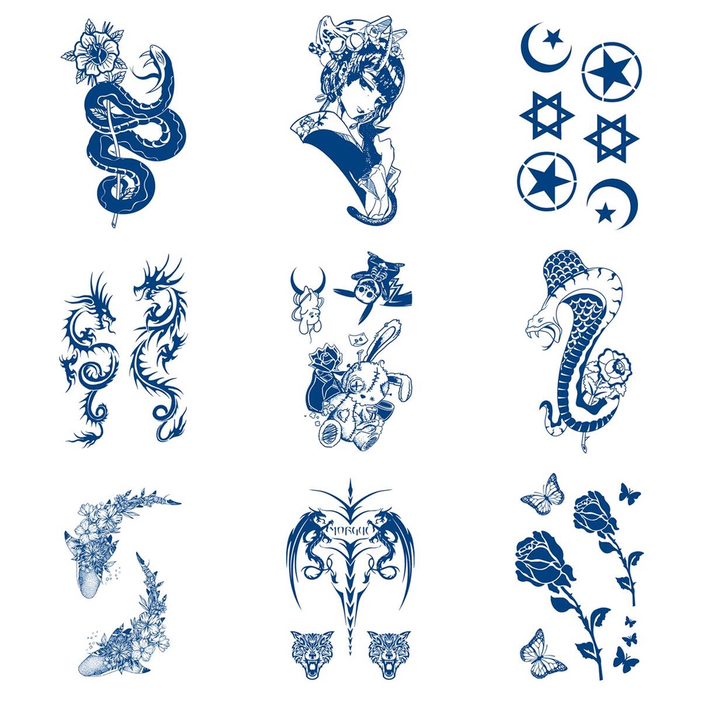 【MEET Magic Tattoo】Hình Xăm Dán Tạm Thời 10cm x 15cm Sang 15 Ngày Chống Thấm Nước