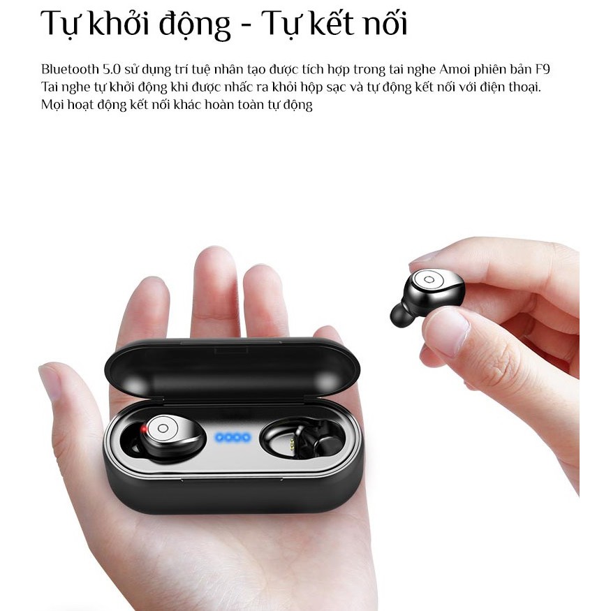 Tai nghe Bluetooth kiêm pin sạc dự phòng Amoi F9 5.0 -dc3525