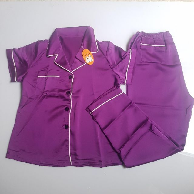 Pijama Dài Tay Ngắn Lụa Trơn Cao Cấp size 45-65kg