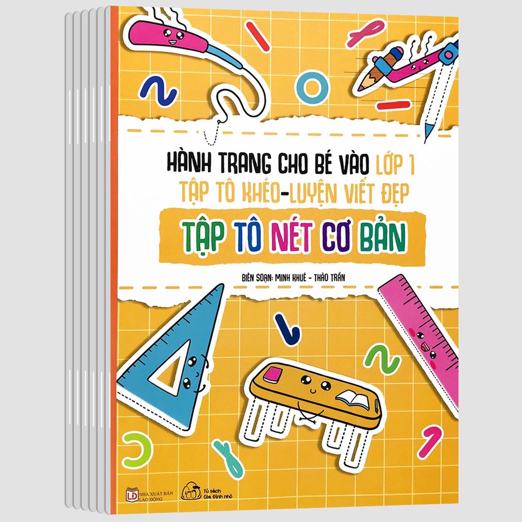 Sách - Hành Trang Cho Bé Vào Lớp 1 - Tập Tô Khéo - Luyện Viết Đẹp: Bộ 6 quyển, lẻ tùy chọn