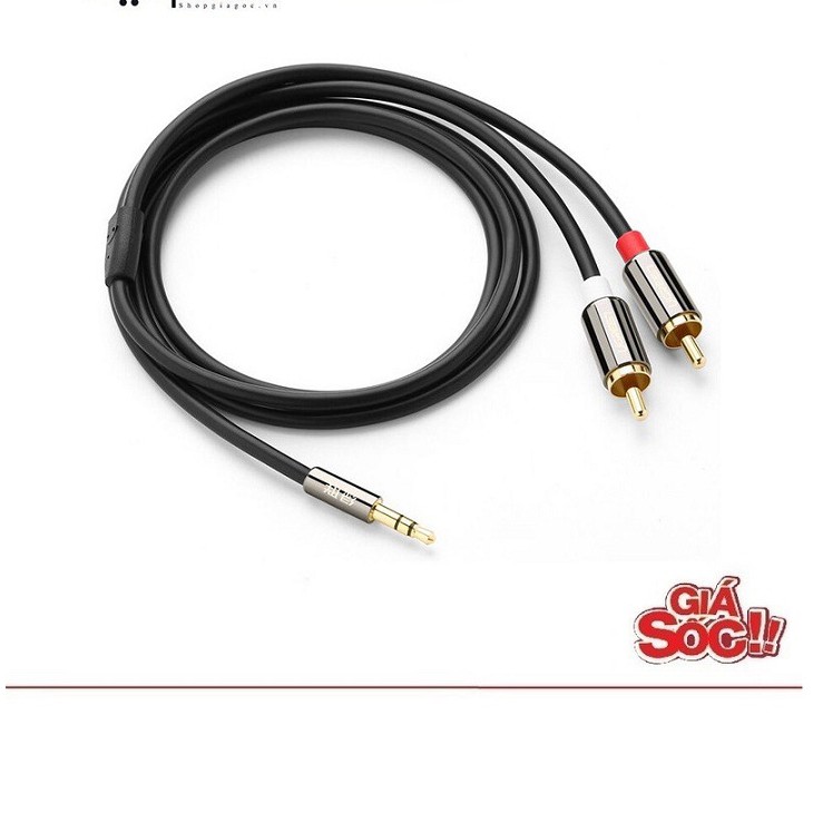 Ugreen 10590 - Cáp audio 1 ra 2 RCA 3.0M