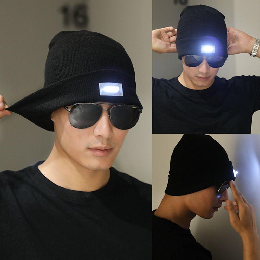 Nón Len Đội Đầu Tích Hợp Đèn LED Phát Sáng Thời Trang Thể Thao Thu Đông