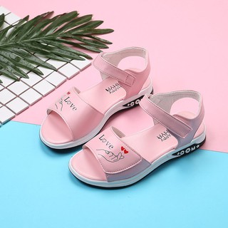 Sandal bé gái dép xăng đan cho bé kiểu dáng Hàn Quốc họa tiết xinh xắn cho bé đi học đi chơi