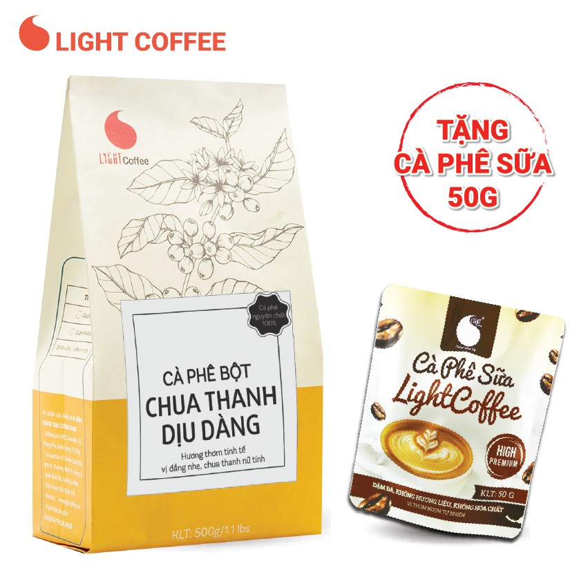 Cà phê bột nguyên chất 100% - Chua thanh dịu dàng - Light Coffee - Cà phê nội địa giá rẻ