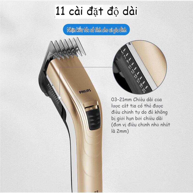 Nổ tông đơ cắt tóc Philips điện gia dụng trẻ em người lớn sạc phích cắm tông đơ kép Tông đơ cắt tóc đầu phẳng QC5131