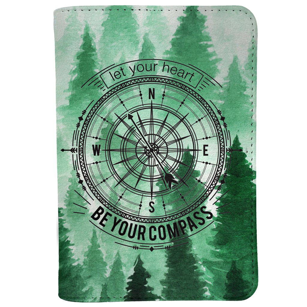 Ví Đựng Passport Cover BE YOUR COMPASS - Bao Da Hộ Chiếu Du Lịch Thiết Kế Đơn Giản Tinh Tế Sắc Nét Nghệ Thuật - ATPP068