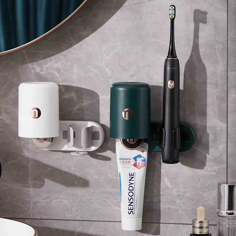 Giá đỡ bàn chải đánh răng / cốc súc miệng TAILI tự động gắn tường không cần khoan lỗ an toàn dễ gắn