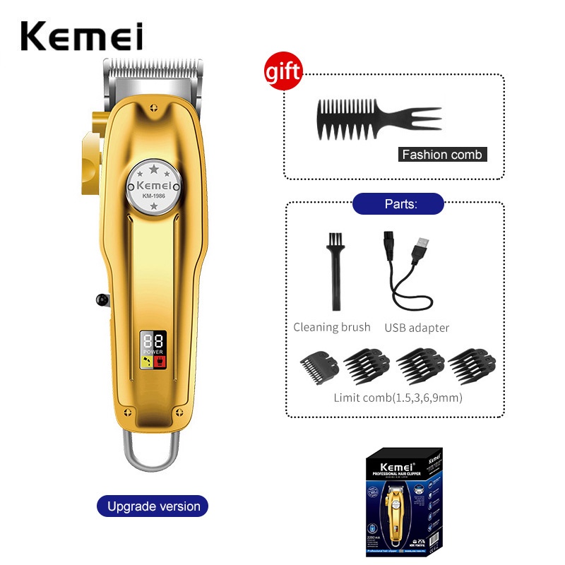 Máy cạo râu/cắt tóc Kemei 1986 TX1 T9 không dây