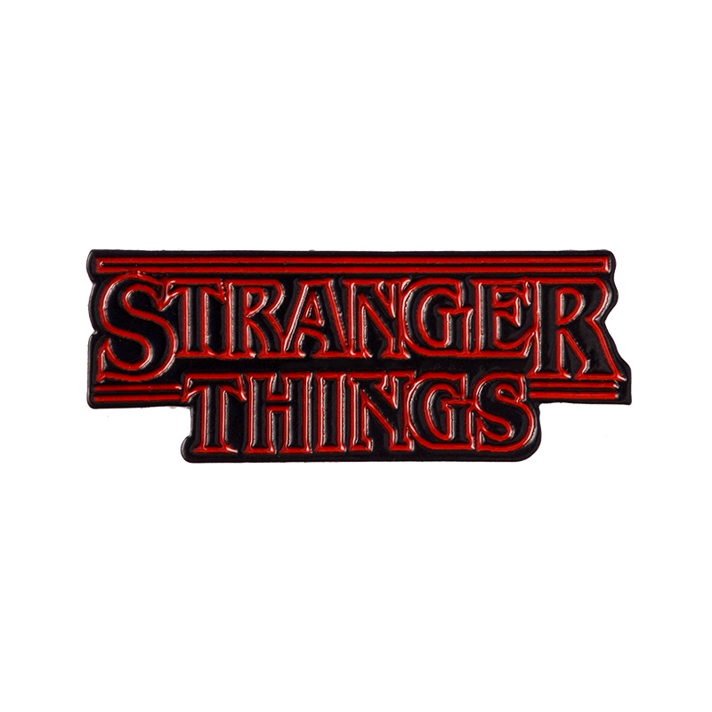 Ghim cài áo QIHE JEWELRY logo stranger things thời trang độc đáo cho nam và nữ