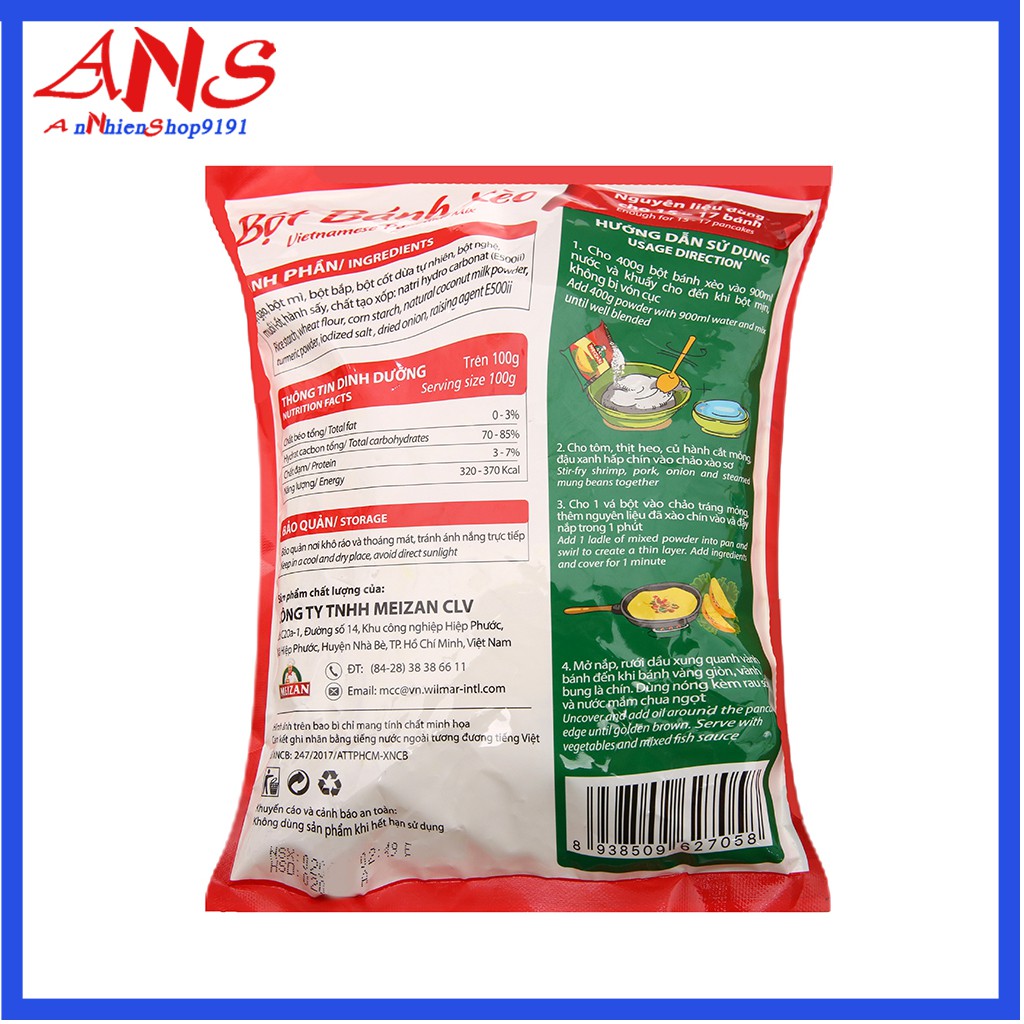 Bột bánh xèo Meizan gói 400gr