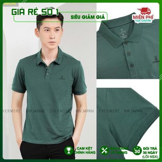Áo THUN, Áo phông Polo Nam Có Cổ [CHÍNH HÃNG]  EVERMORE Cao Cấp, vải sợi tre mặc thoáng mát, bền màu