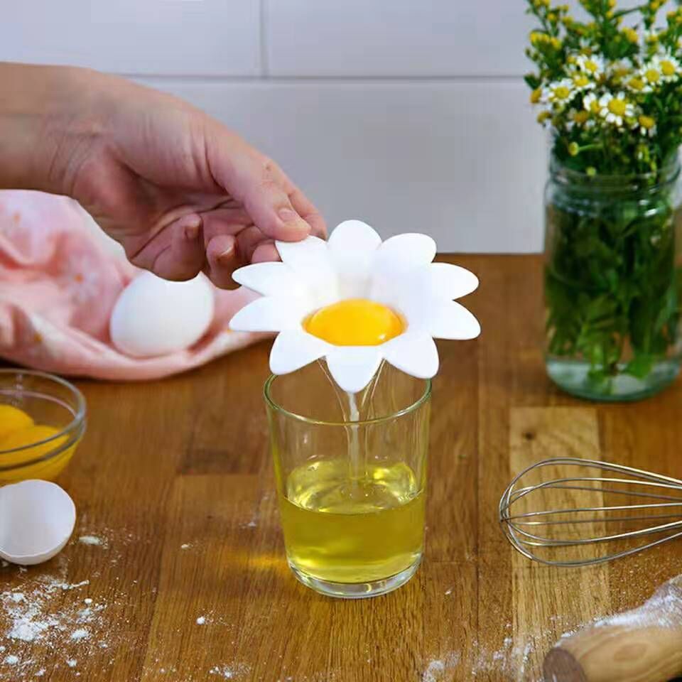 Dụng Cụ Tách Lòng Đỏ Trứng Hình Bông Hoa Sáng Tạo Đa Chức Năng