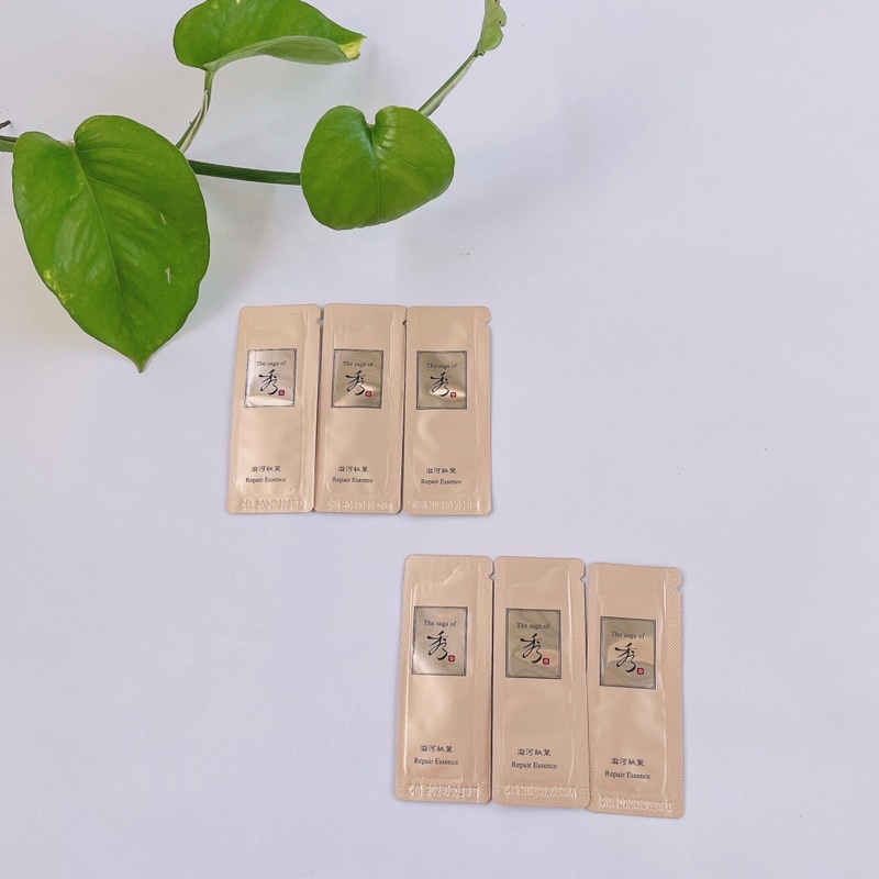 Gói Sample Tinh chất dưỡng trắng, tái sinh trẻ hóa da toàn diện Saga Repair Essence 1ml